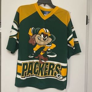 Vintage 1998 Green Bay Packers Tasmanian Devil Jersey Shirt Youth L/XL (16/18)